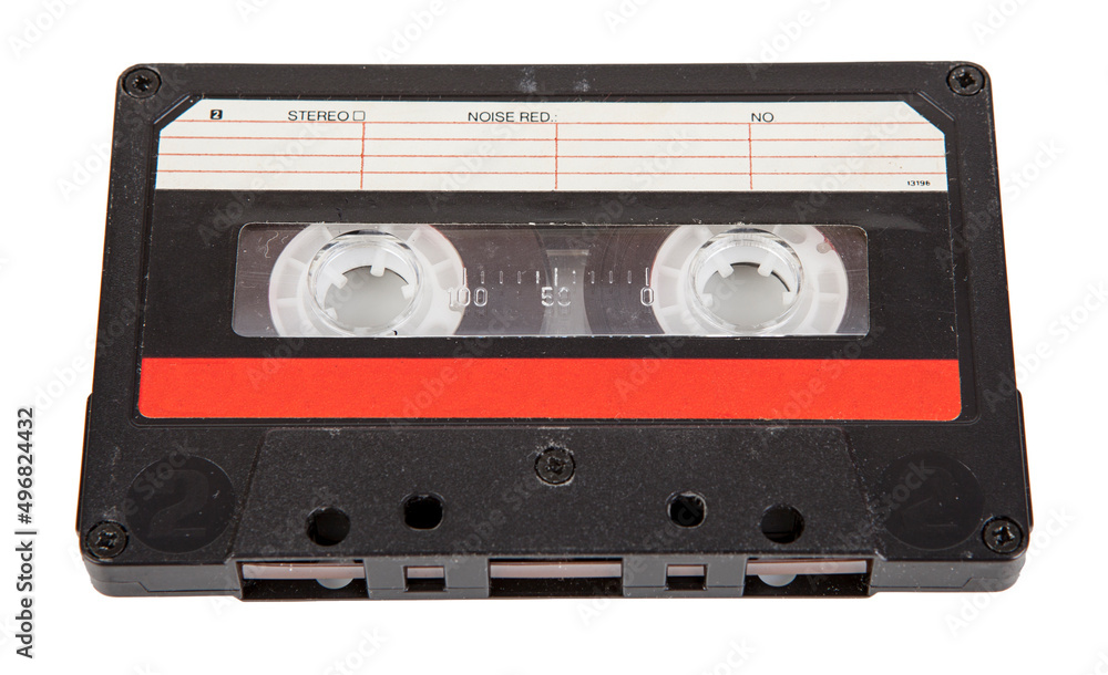 Fototapeta premium Audio cassette isolated on the white background