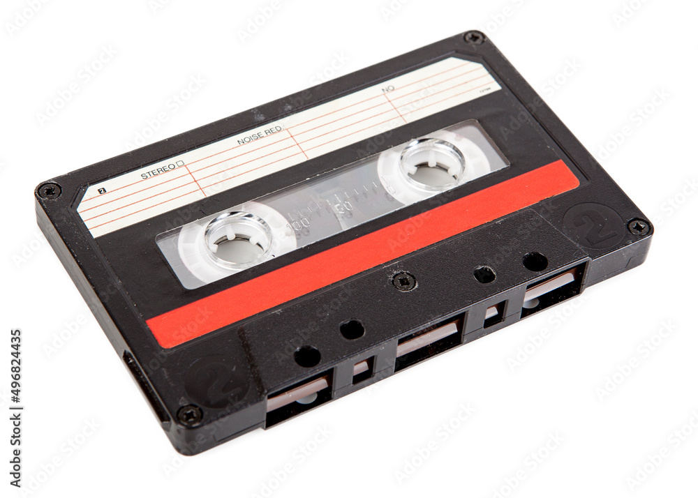 Obraz premium Audio cassette isolated on the white background