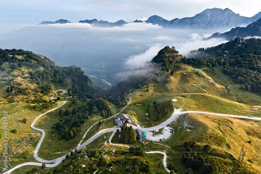 Piccole Dolomiti: the Campogrosso Pass. Vallarsa, Trento province, Trentino Alto-Adige, Italy, Europe.