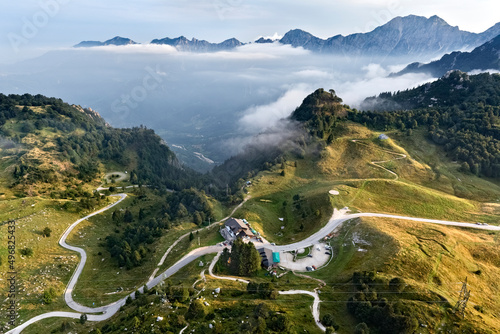 Obraz na płótnie Piccole Dolomiti: the Campogrosso Pass. Vallarsa, Trento province, Trentino Alto-Adige, Italy, Europe. w salonie