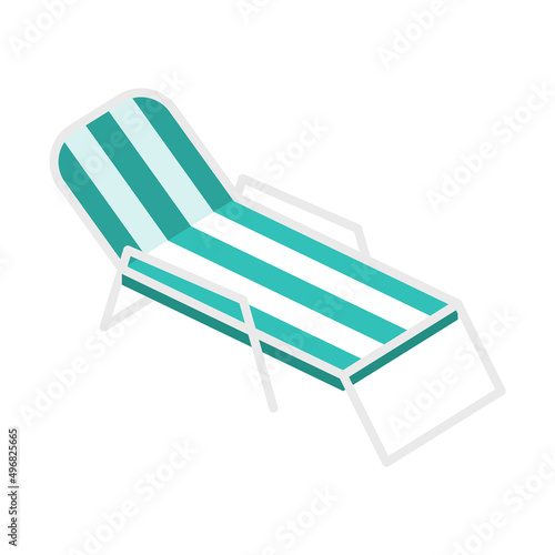 ビーチチェアのイラスト