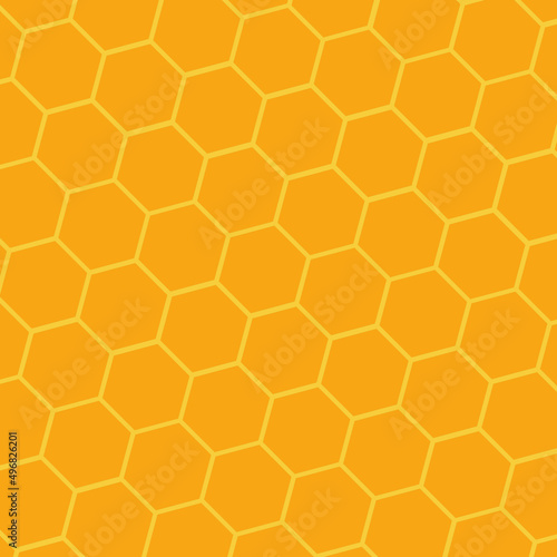 Bright yellow honeycomb background for postcard