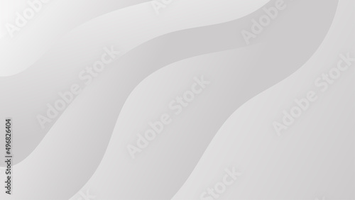 white abstract background with wave lines design. vector