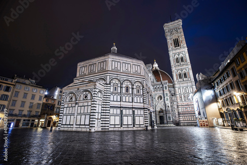 Florence (Firenze) cityscape, Italy. Cityscape of Florence showing 3 of the most important landmarks of Tuscany