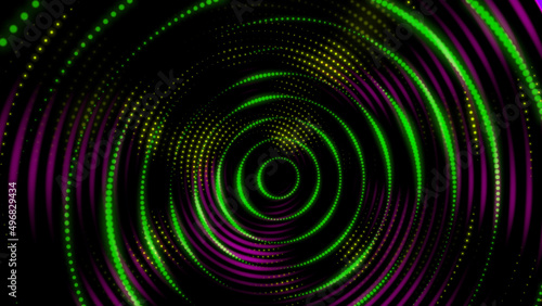 abstract glowing background. neon circles