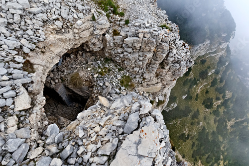 Austro Hungarian fortifications of the Great War at Mount Testo. Pasubio, Trentino, Italy. photo