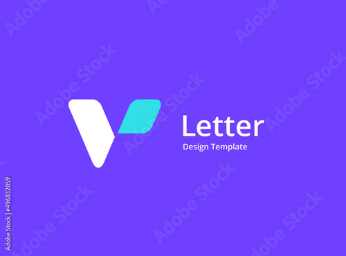 Letter V logo icon design template elements