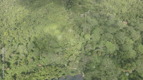 Aerial view of the forest in East Manggarai, Flores, East Nusa Tenggara, Indonesia photo