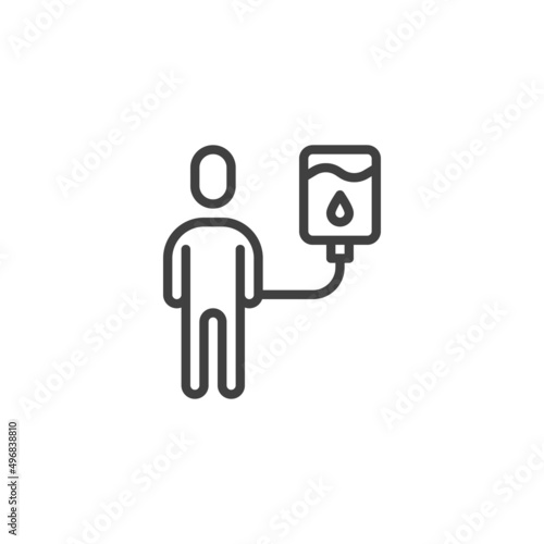 Infusion drip line icon