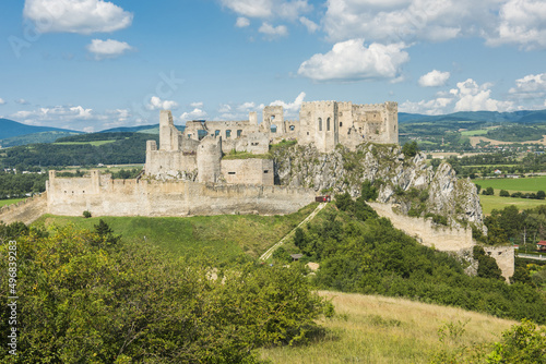 Beckov castle in Slovakia near Trencin town