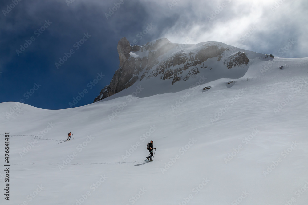 Randonnée raquettes dans le Massif du  Dévoluy , Hautes Alpes France