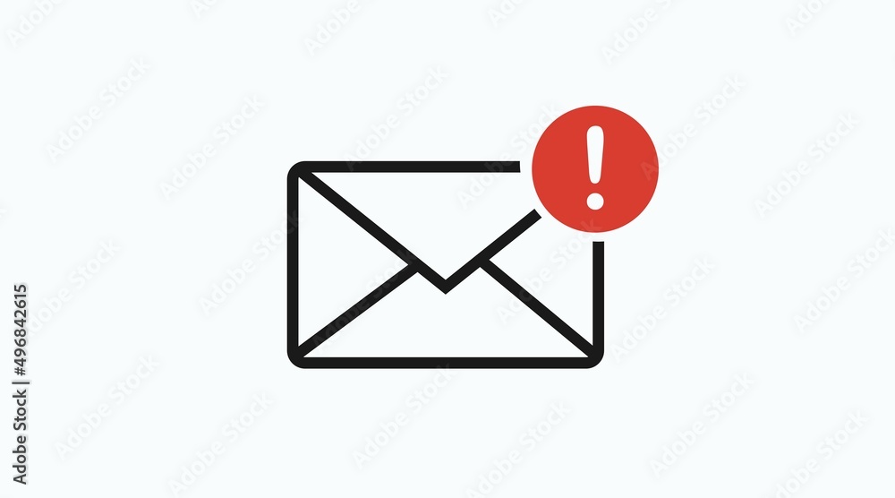 Email Alert icon. Vector isolated editable illustration of an email alert Email Alert icon. Vector isolated editable illustration of an email alert