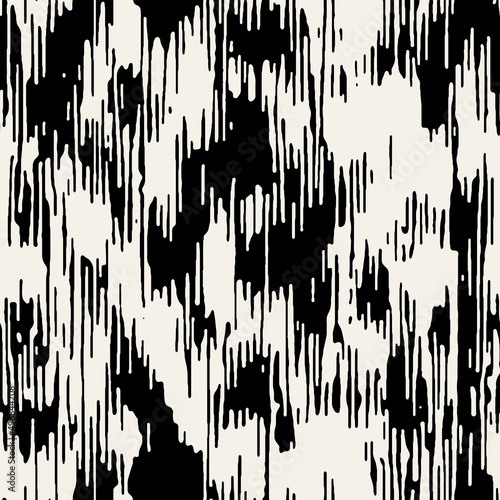 Vector seamless pattern. Abstract murble texture with monochrome fluid stains. Creative background with blots. Decorative design with marbling effect. Can be used as swatch for illustrator.