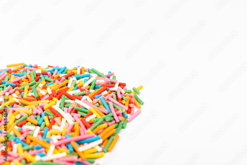 Sugar sprinkle dots, decoration for cake and bakery, a lot of sprinkles Sugar sprinkle dots, decoration for cake and bakery, a lot of sprinkles