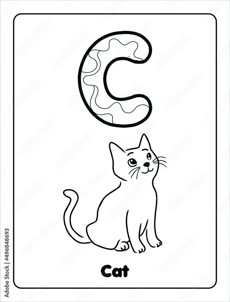 Cat Coloring Pages For Preschool