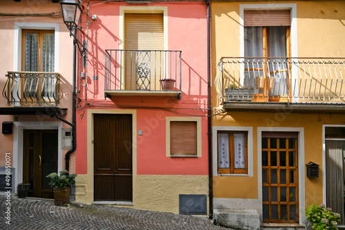 Fototapeta Naklejka Na Ścianę i Meble -  Narrow street in Latronico, a village in Basilicata, Italy.