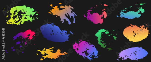  Colorful set with neon colors.