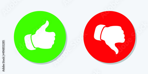 Like and dislike icons, symbols, and vectors, Can be used for web, print, and mobile