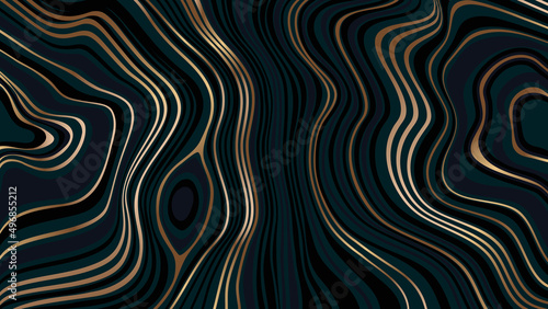 Modern style marble background. Blue, green, golden liquid wavy texture. Luxury marbling backdrop for wallpaper