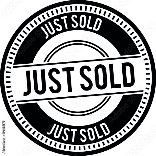 just sold badge stamp. just sold seal isolated on white.