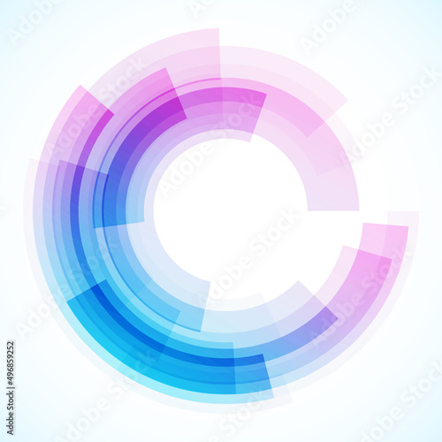 Geometric frame from circles, vector abstract background, wallpaper