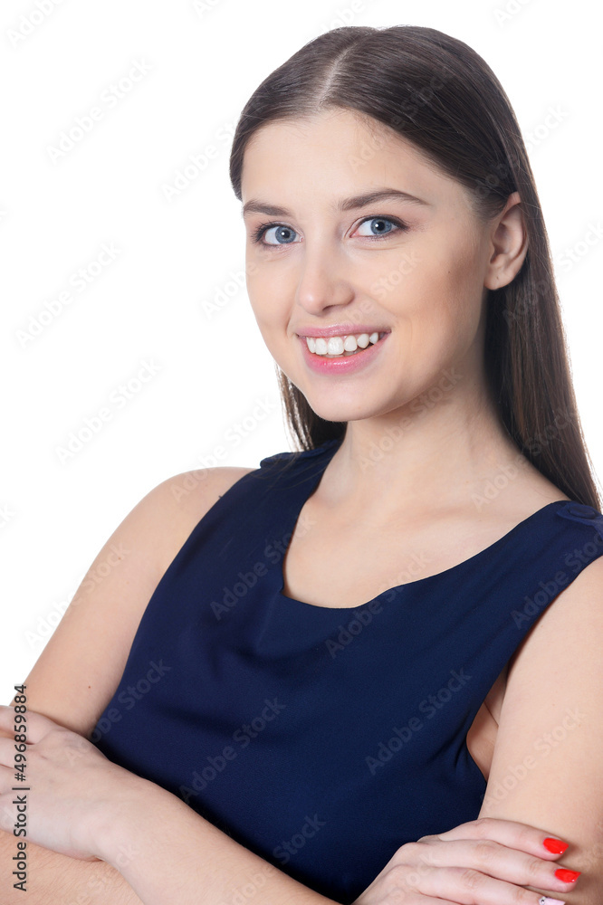 Portrait of beautiful young woman with long hair Portrait of beautiful young woman with long hair