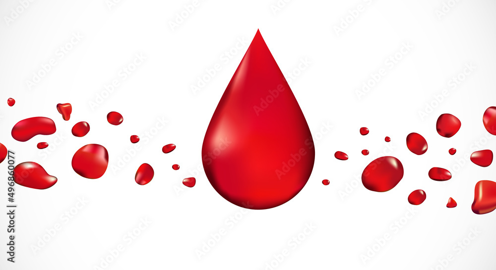 Fototapeta premium World Hemophilia day is observed every year on April 17, is an inherited bleeding disorder in which the blood does not clot properly and can lead to spontaneous bleeding. Vector illustration