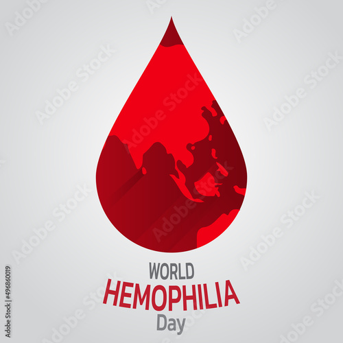 World Hemophilia day is observed every year on April 17, is an inherited bleeding disorder in which the blood does not clot properly and can lead to spontaneous bleeding. Vector illustration