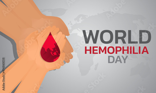 World Hemophilia day is observed every year on April 17, is an inherited bleeding disorder in which the blood does not clot properly and can lead to spontaneous bleeding. Vector illustration