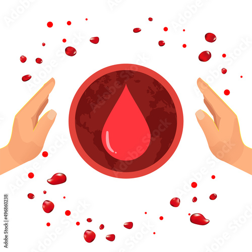 World Hemophilia day is observed every year on April 17, is an inherited bleeding disorder in which the blood does not clot properly and can lead to spontaneous bleeding. Vector illustration