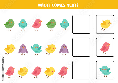 What comes next game with cute birds.