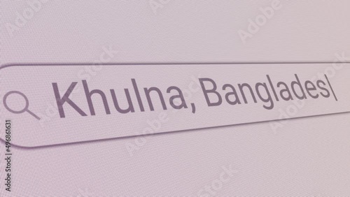 Search Bar Khulna Bangladesh 
Close Up Single Line Typing Text Box Layout Web Database Browser Engine Concept photo