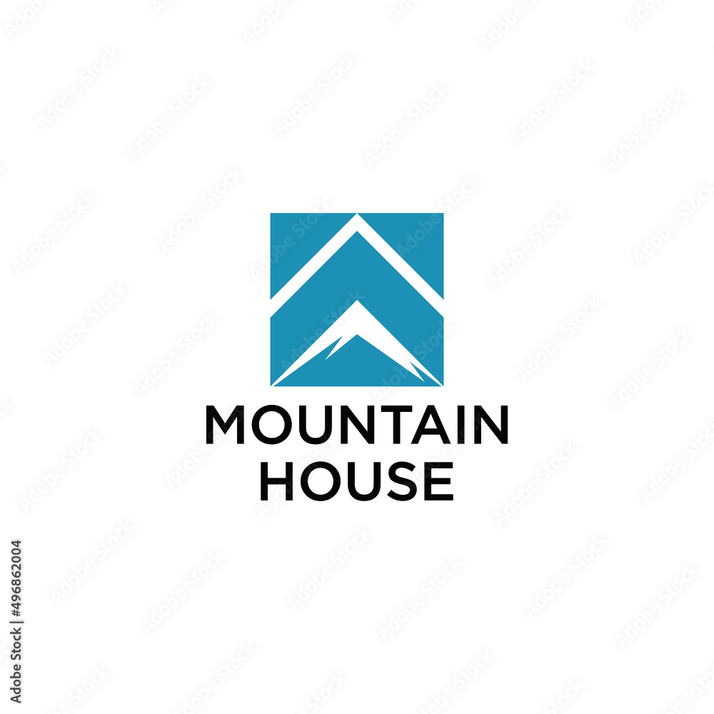 mountain logo with abstract and simple house roof vector design mountain logo with abstract and simple house roof vector design
