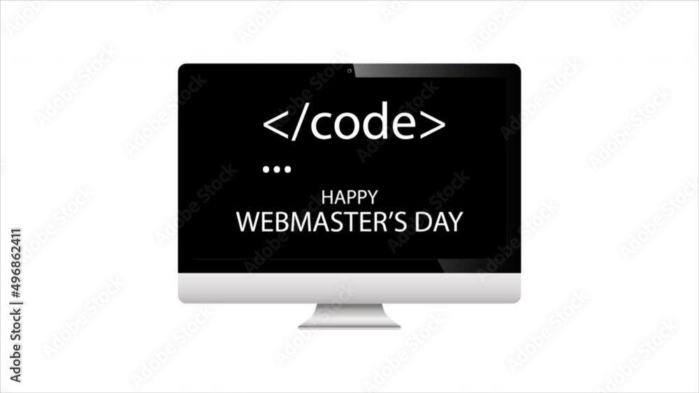 Webmasters day code, art video illustration. Webmasters day code, art video illustration.