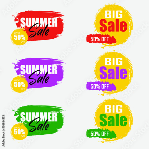 Summer Sale discount vector design