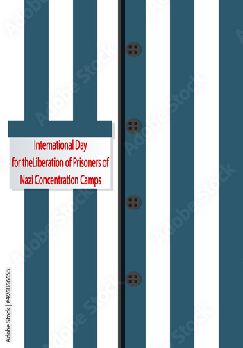 International Day for the Liberation of Prisoners of Nazi Concentration Camp, vector art illustration.