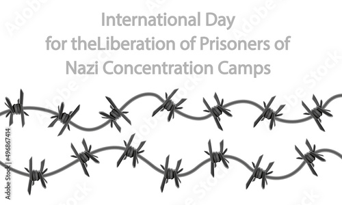 International Day for the Liberation of Prisoners of Nazi Concentration Camp, vector art illustration.
