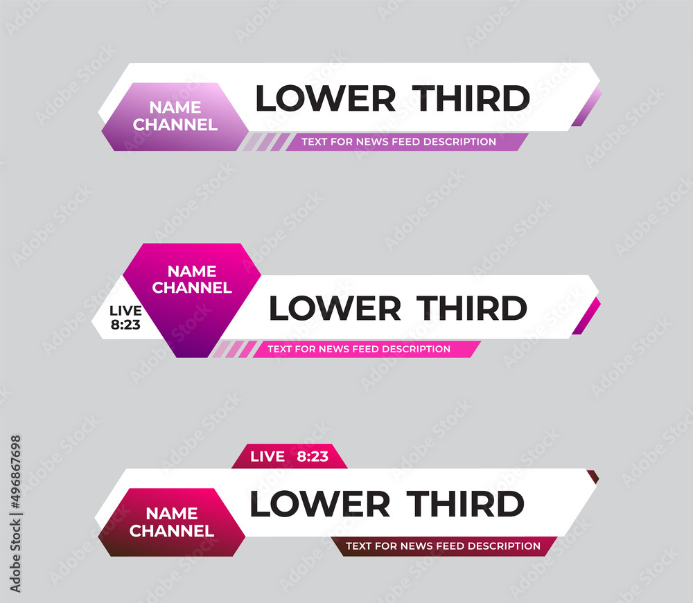 Vector lower third of the screen for titles and titles. Vector lower third of the screen for titles and titles.