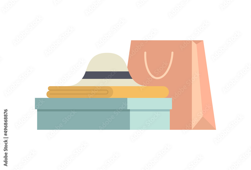 Clothes design elements isolated on a white background. Vector flat cartoon illustration EPS10 Clothes design elements isolated on a white background. Vector flat cartoon illustration EPS10