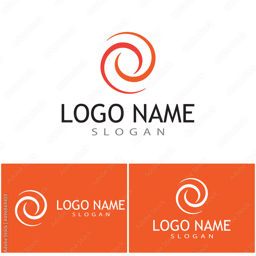 Spiral Logo Template vector symbol nature