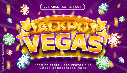 mega jackpot 3d text effect and editable text effect