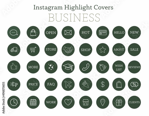 instagram highlights cover shop green	