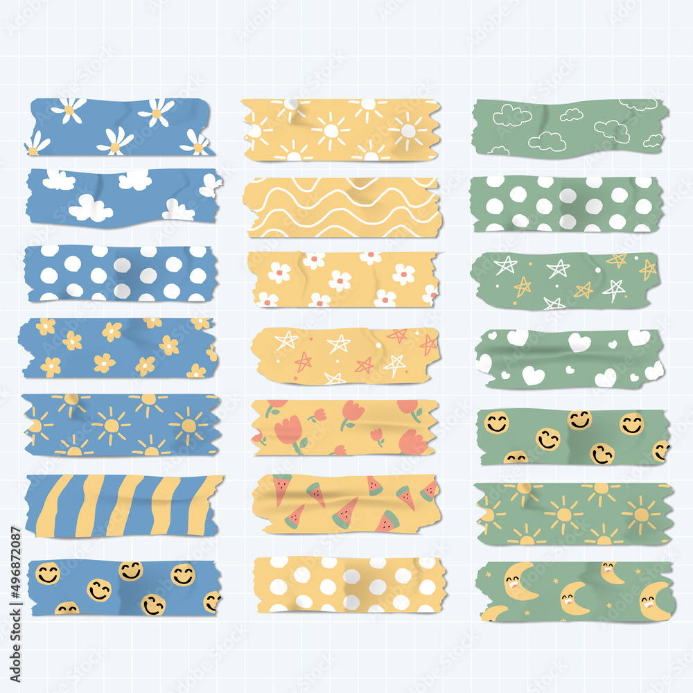 Photo & Art Print cute watercolor washi tapes collection., Idol Design photo-art-print-cute-watercolor-washi-tapes-collection-idol-design