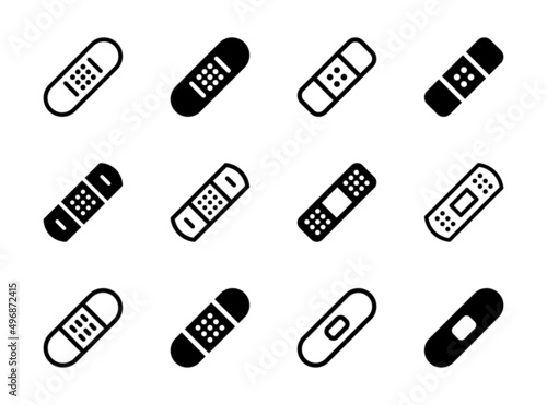 Plaster icon set. Vector illustration