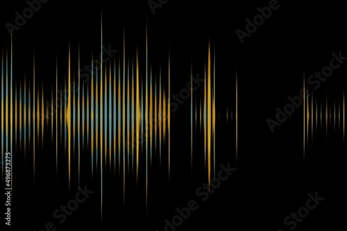 colourful sound vibration                                          pulses making futuristic pattern and design on a black background