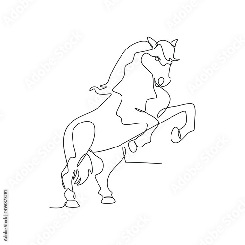 Continuous Line Drawing of Horse