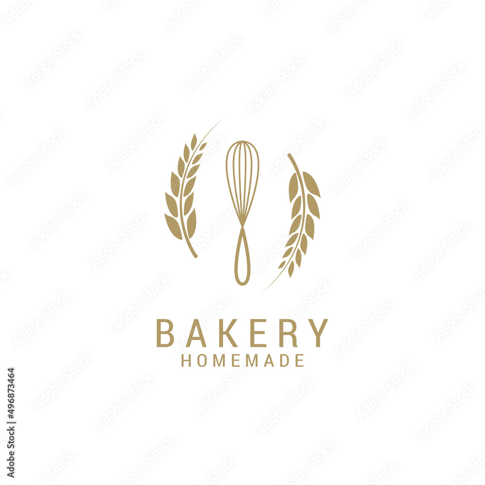Bakery logo icon design template flat vector Premium Vector