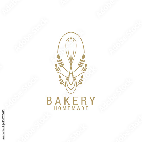 Bakery logo icon design template flat vector Premium Vector