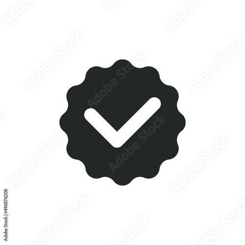 simple checked icon is used for verified mark