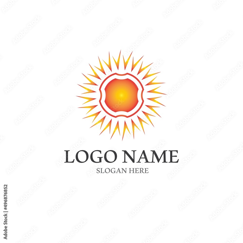 Fototapeta premium Sun Vector illustration Icon Logo